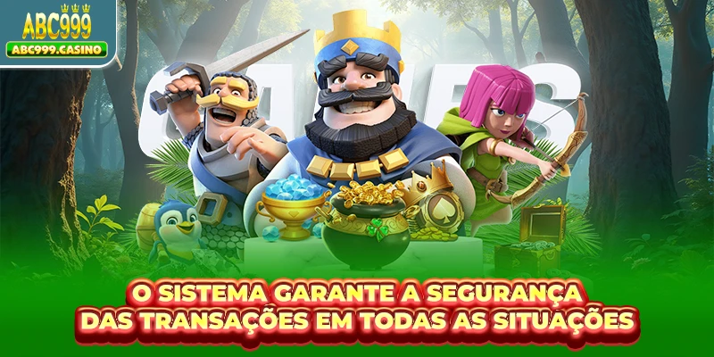 O sistema garante a segurança das transações em todas as situações