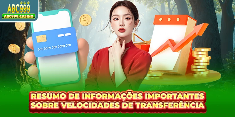 Resumo de informações importantes sobre velocidades de transferência