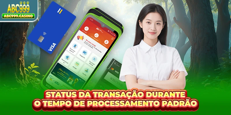 Status da transação durante o tempo de processamento padrão
