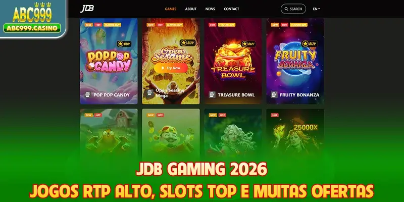 JDB Gaming 2026 - Jogos RTP Alto, Slots Top E Muitas Ofertas